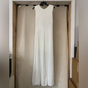✨ Vera Wang Sequined Sleeveless Gown - Ivory, Size 6, NWT ✨